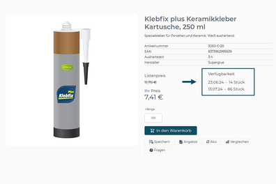 echte Liefertermine