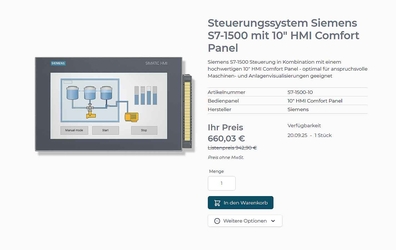 avanta Demoshop: Darstellung kundenindividueller Preise