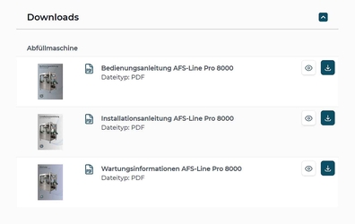 avanta Demoshop: Kunden- und maschinenbezogene Downloads